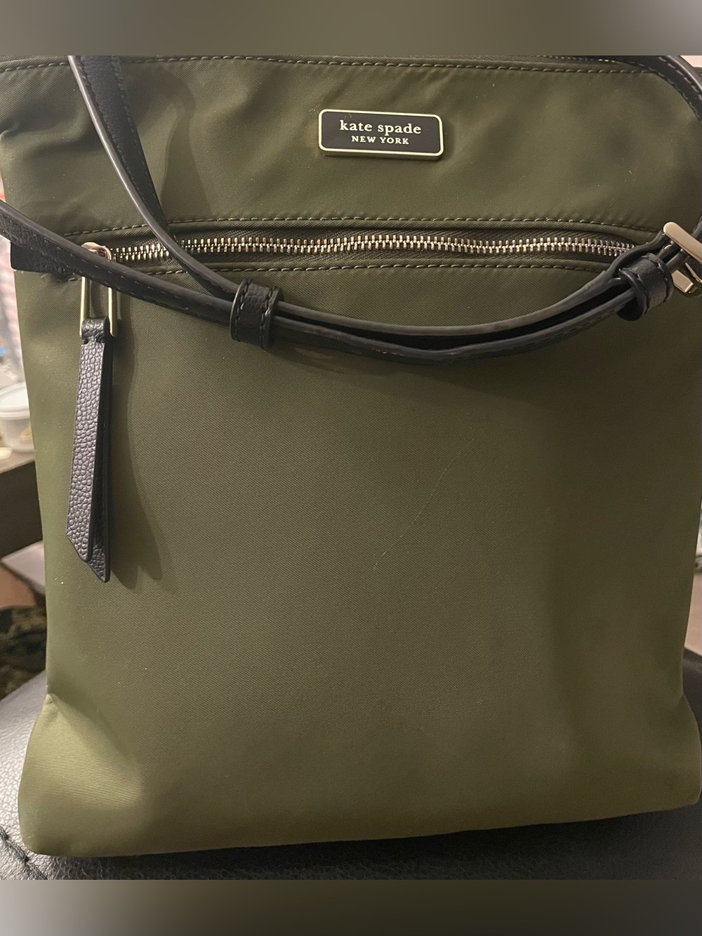 kate spade New York Olive Green Nylon Tote Bag